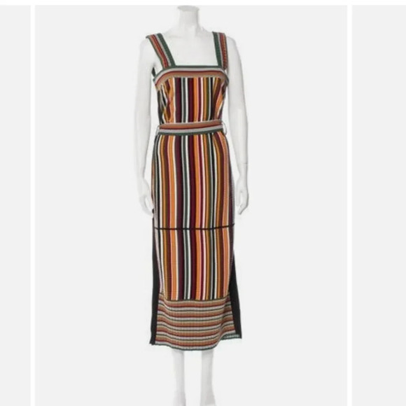 3.1 PHILLIP LIM striped ribbed-knit midi dress size Xsmall - Picture 11 of 11